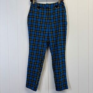 Hot Topic Womens Punk Grunge Tartan Plaid Pants Size M Edgy Academia Dopamine
